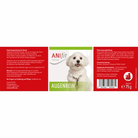 Hund Katze Nahrungsergänzungen Augenrein 75g 1 Stück -3- Anifit